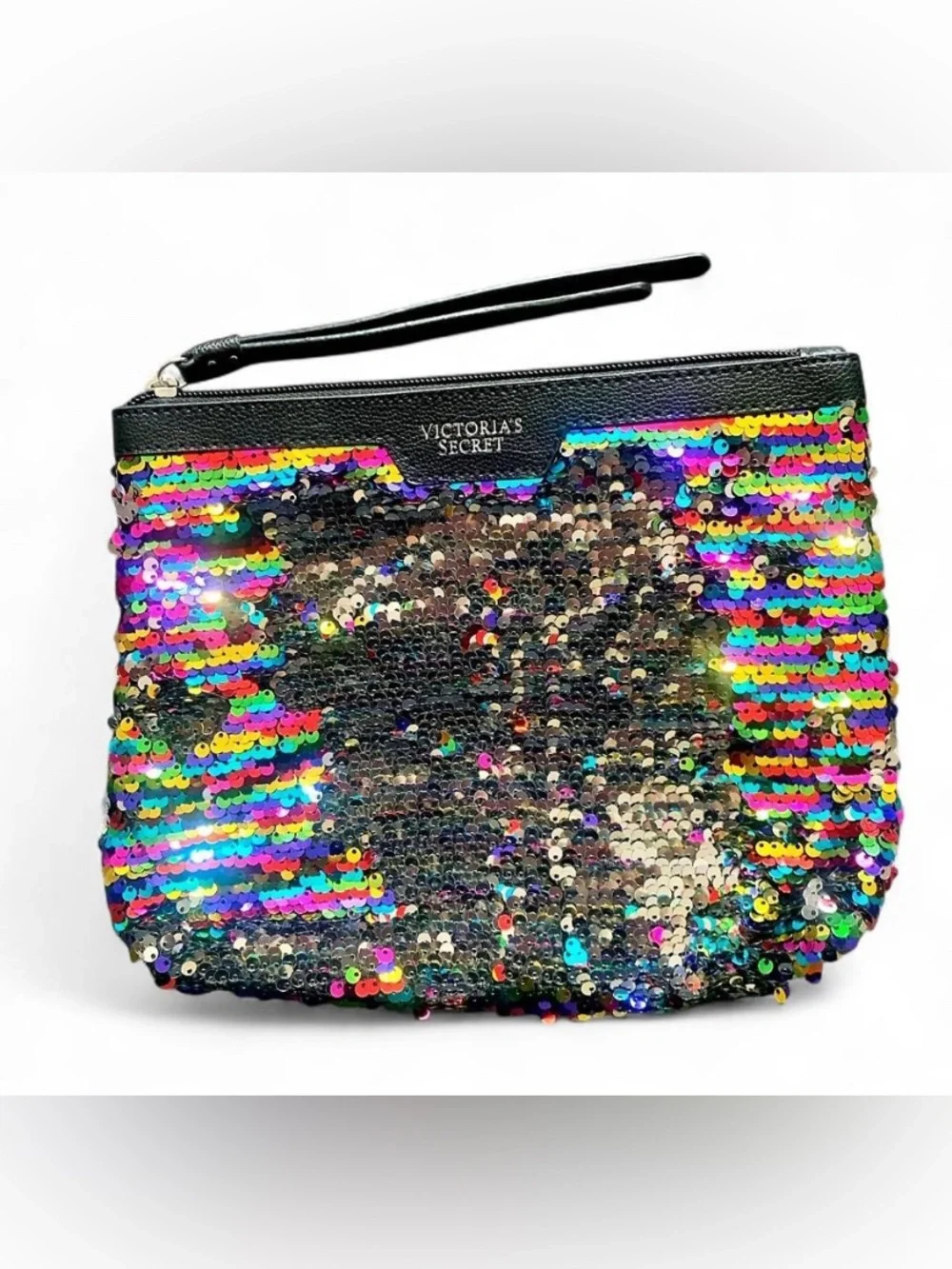 ✨ Like New ✨ Victoria's Secret Rainbow Sequin Makeup Bag Clutch